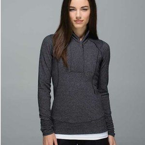 LULULEMON | Herringbone Think Fast Grey Pullover